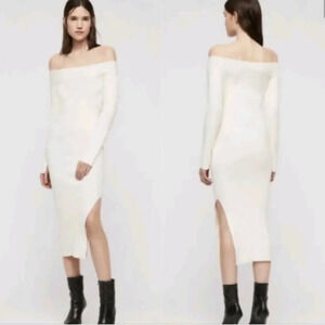 NEW ALLSAINTS Alyssa Side-Slit Knit Dress